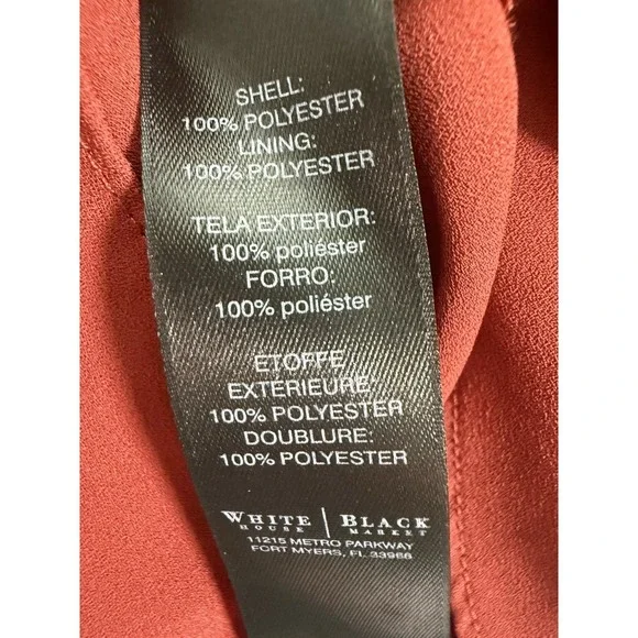 White House Black Market Rust Layered Kimono Sleeve Flowy Top Shirt S - Picture 7 of 10